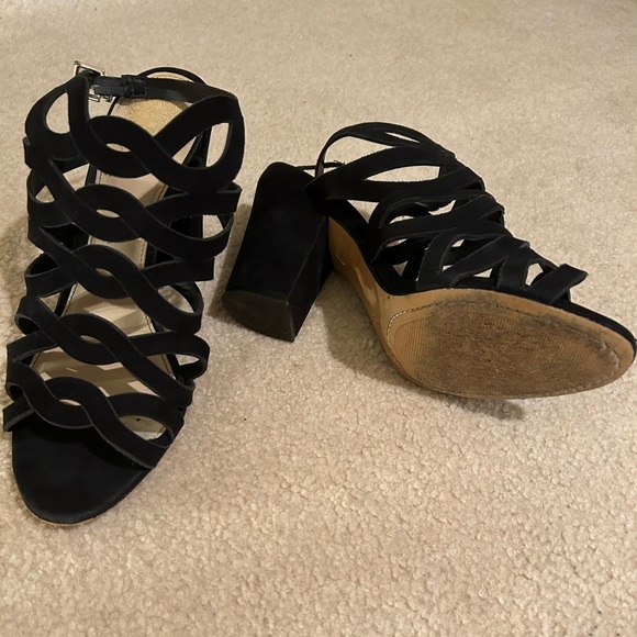 Vince Camuto Black Strap with Buckle Heels - Picture 3 of 6